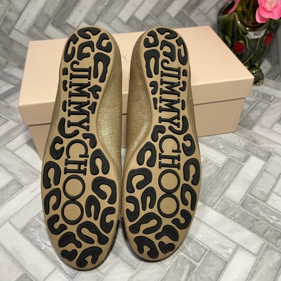 Jimmy choo sparkle (golden) flats size 8 - Picture 9 of 9